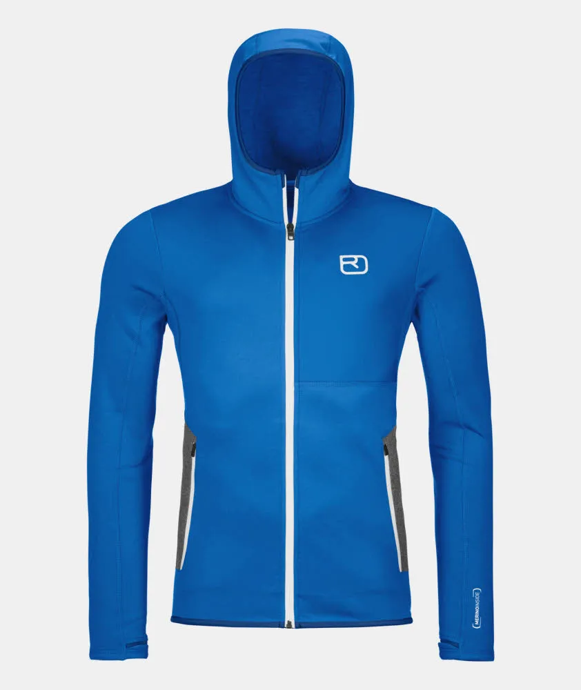 Ortovox FLEECE HOODY M Herren Fleecejacke Midlayer blue note
