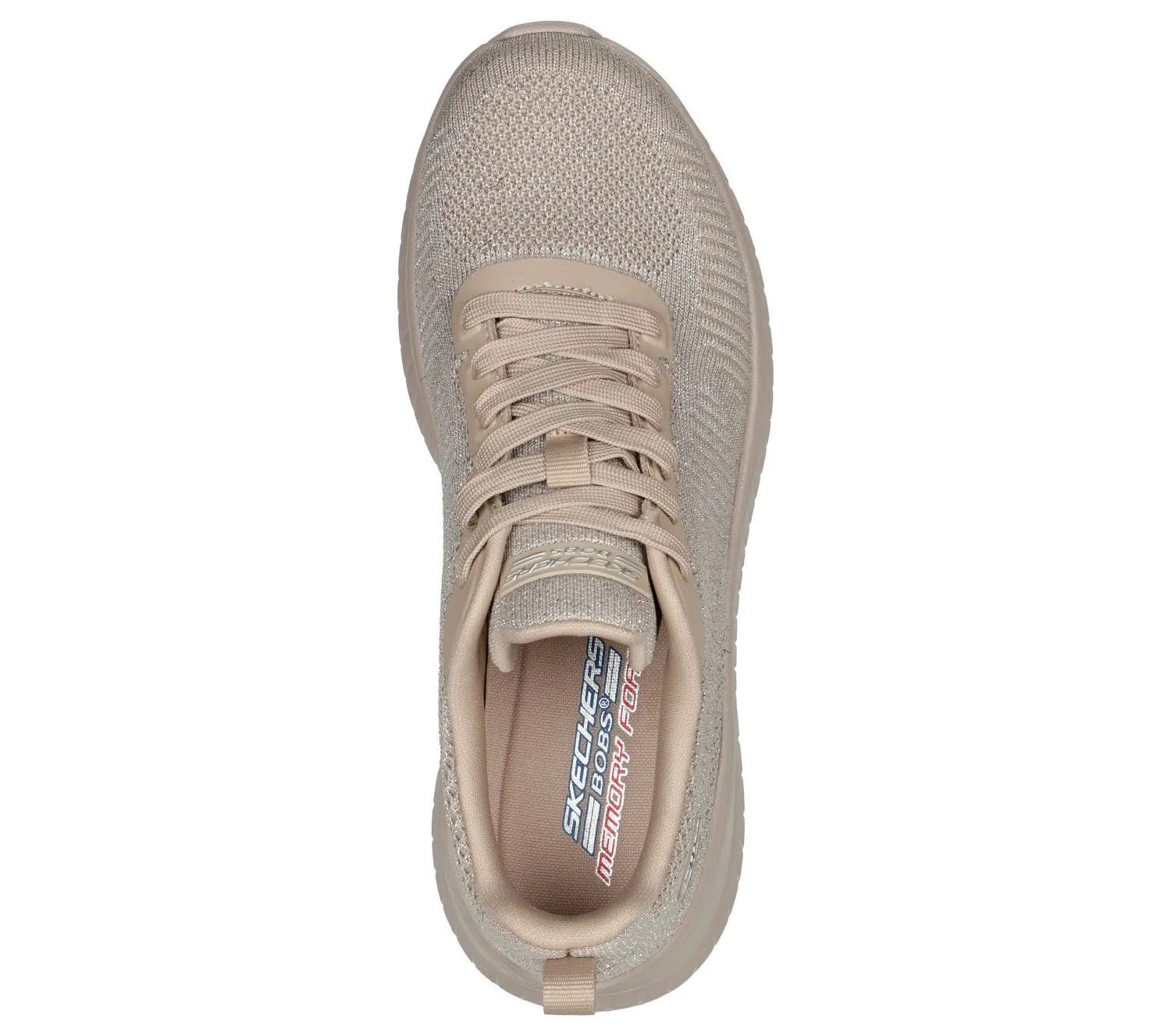 Skechers BOBS SQUAD CHAOS - SPARKLE DIV Sneaker Schnürer Damen graubeige