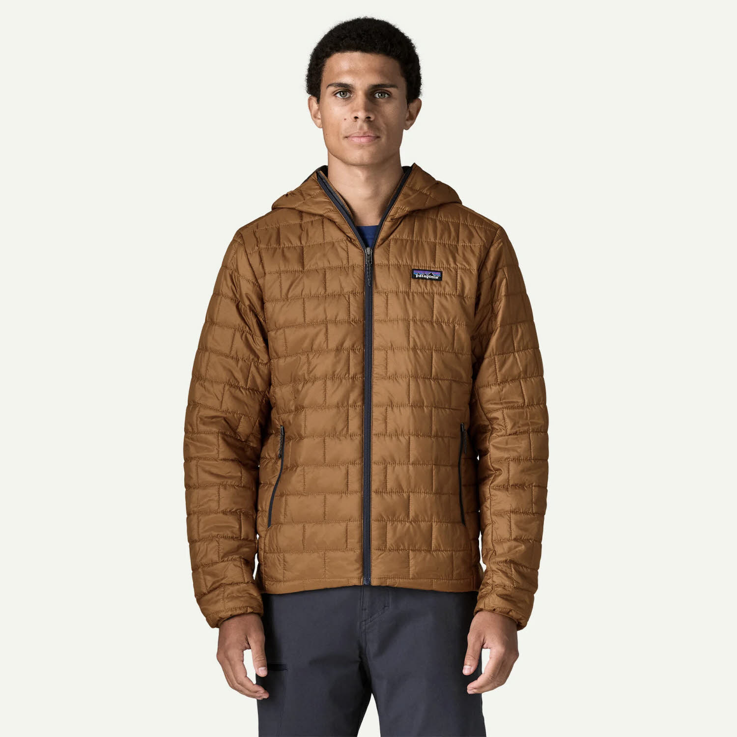 Patagonia Nano Puff Hoody Herren Daunenjacke Isolationsjacke braun