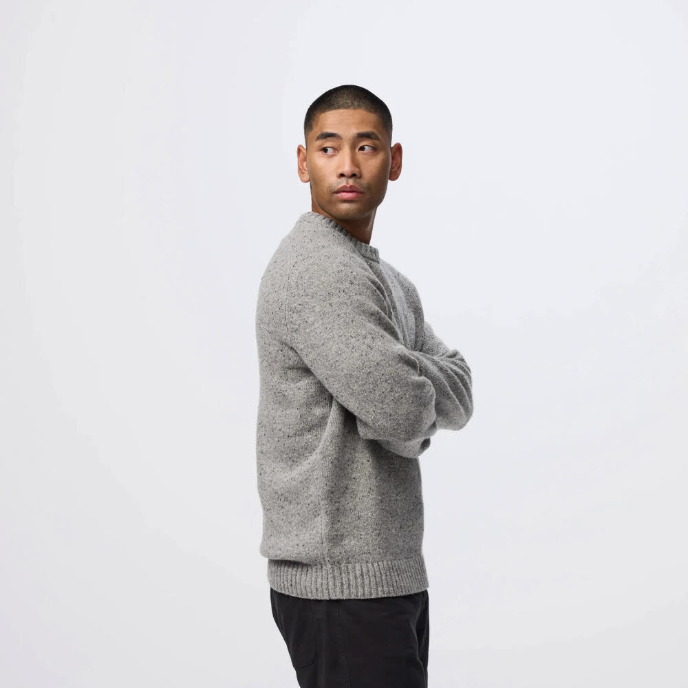 Fjällräven Övik Neps Knit Sweater Herren Strickpullover Wollsweater Midlayer grau