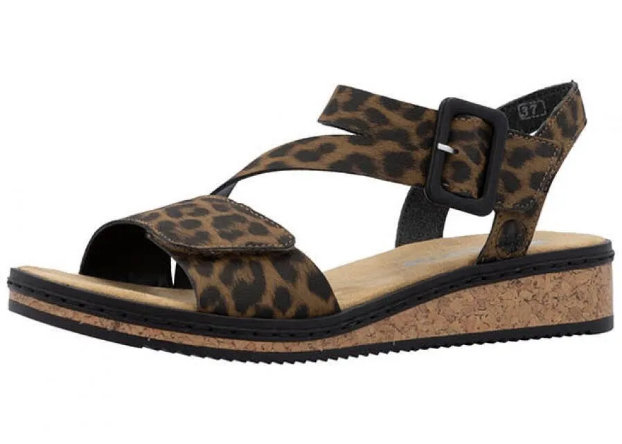 Rieker FSK Damen Sandalen Sandaletten braun