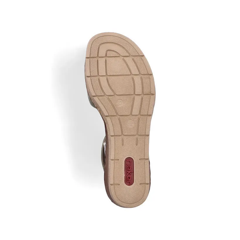 Rieker FSK Damen Keilsandaletten Sandalen hellgrün