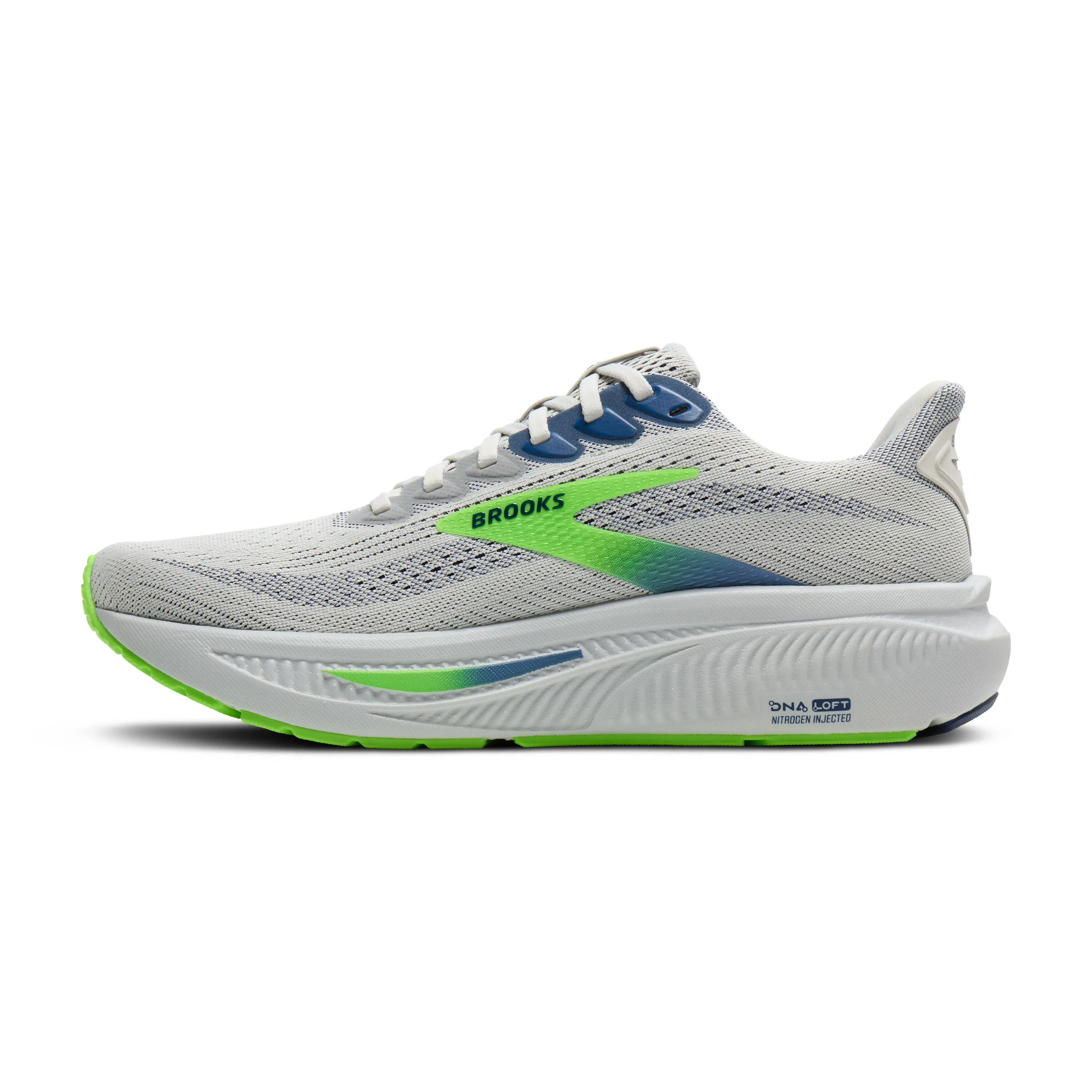 Brooks Ghost 17 Herren Laufschuh Joggingschuhe weiß/blau/grün