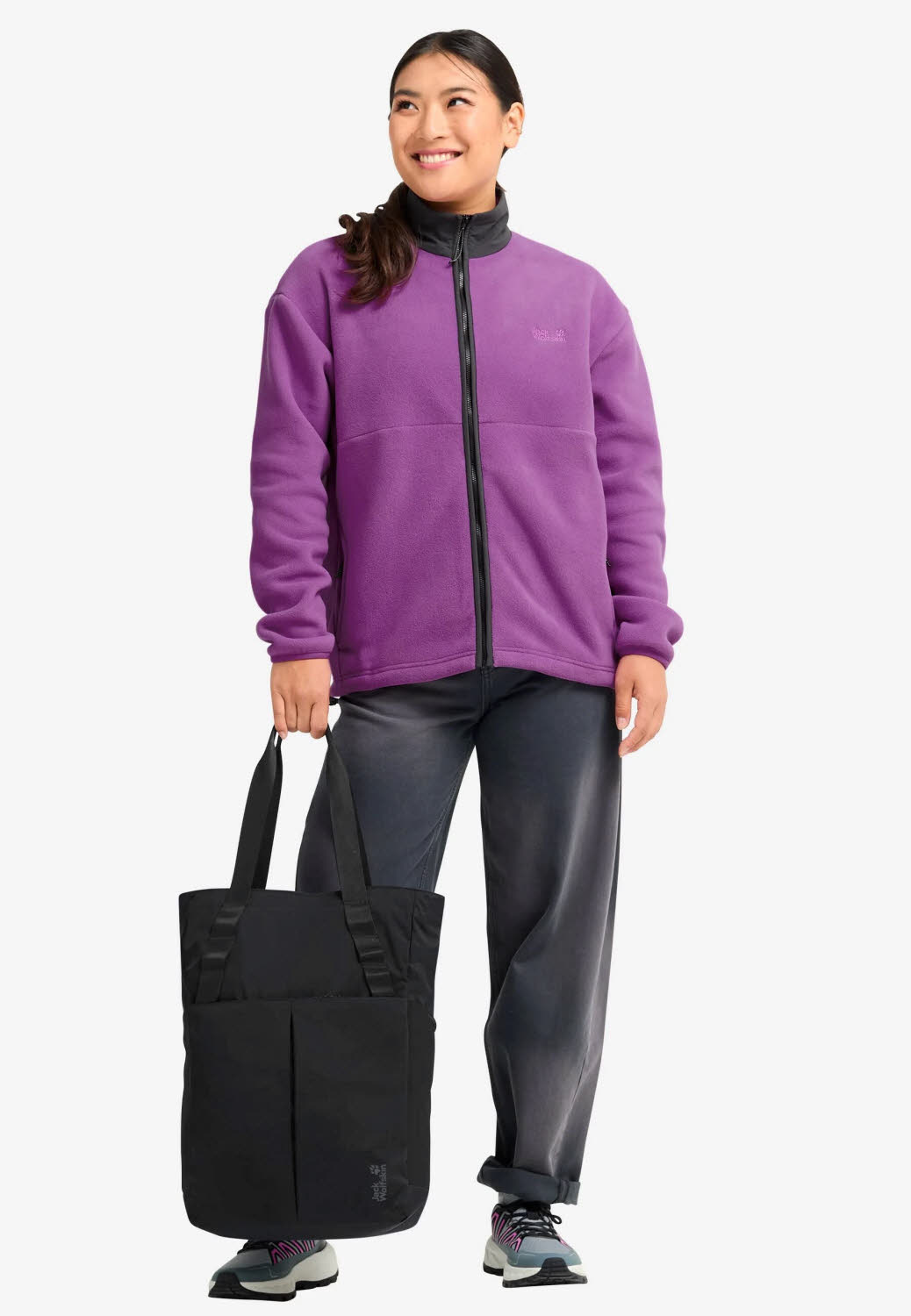 Jack Wolfskin ZOYA 2IN1 TOTE Damen Alltagstasche Umhängetasche schwarz