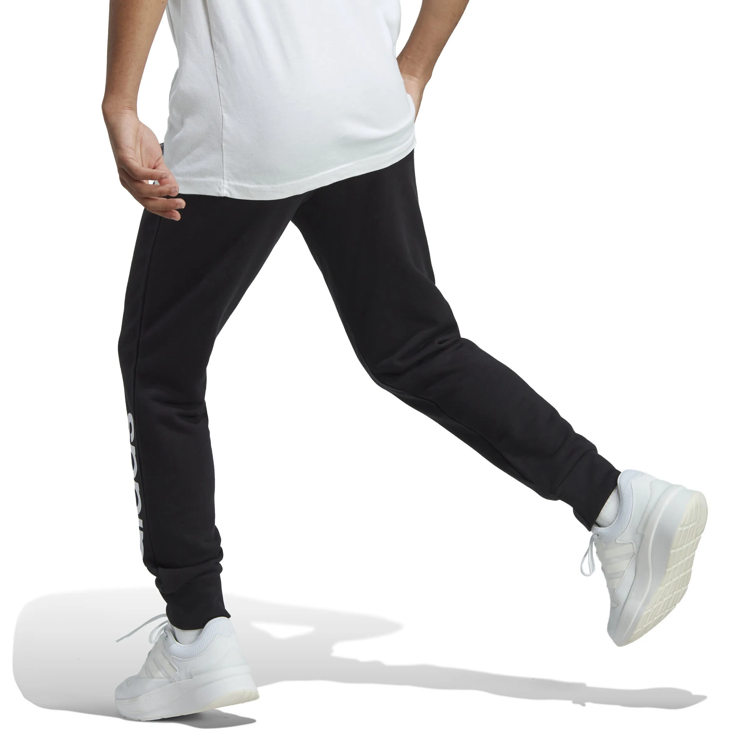 adidas Essentials French Terry Tapered Cuff Logo Jogginghose Herren schwarz