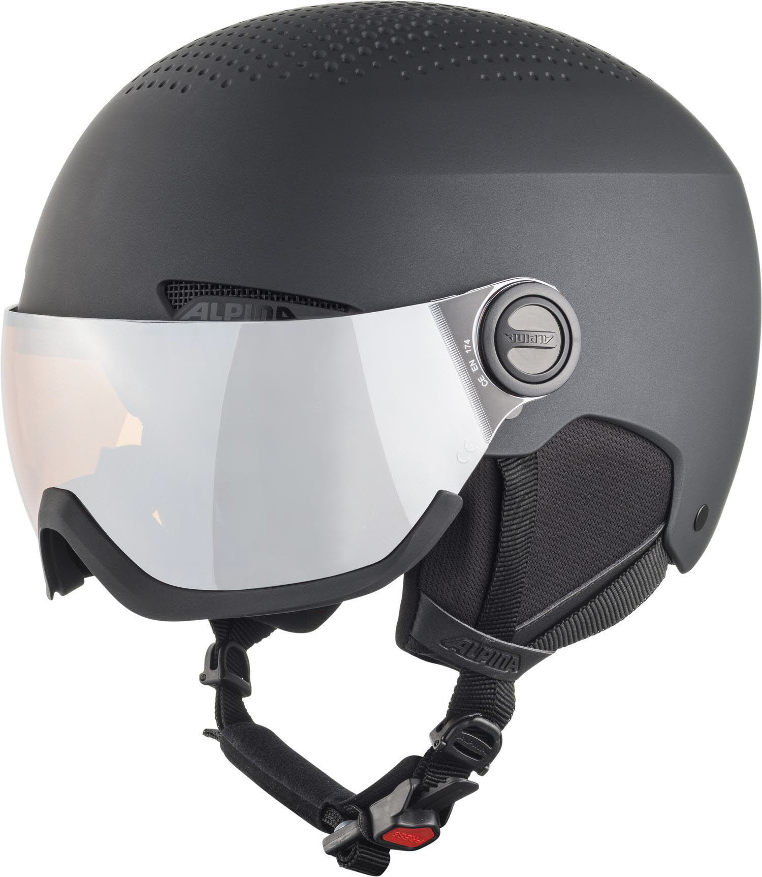 Alpina Arber Visor Q-Lite Skihelm Hardshell-Außenschale schwarz