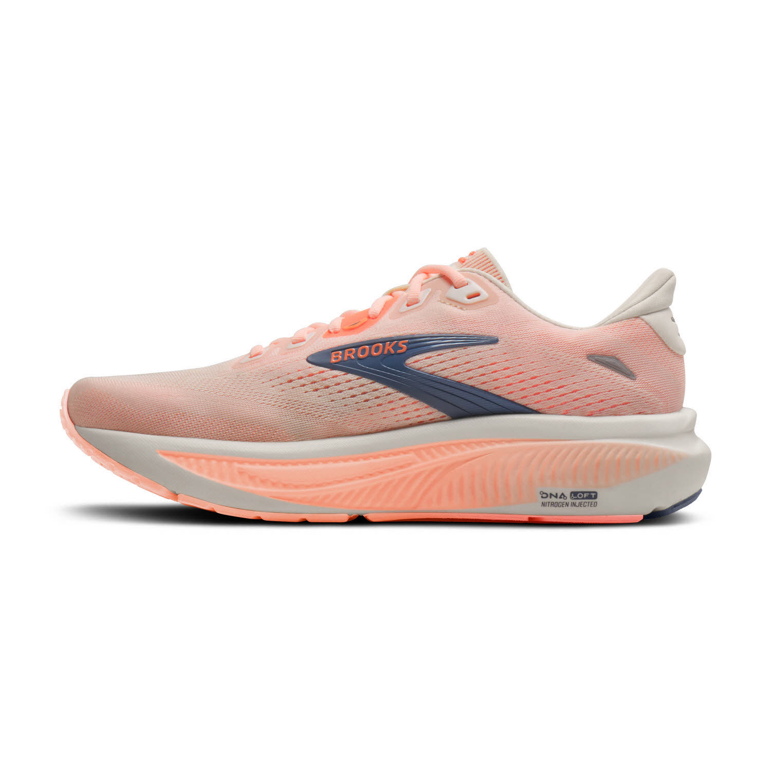 Brooks Ghost 18 Damen Laufschuhe Joggingschuhe star white/cyber peach/grey