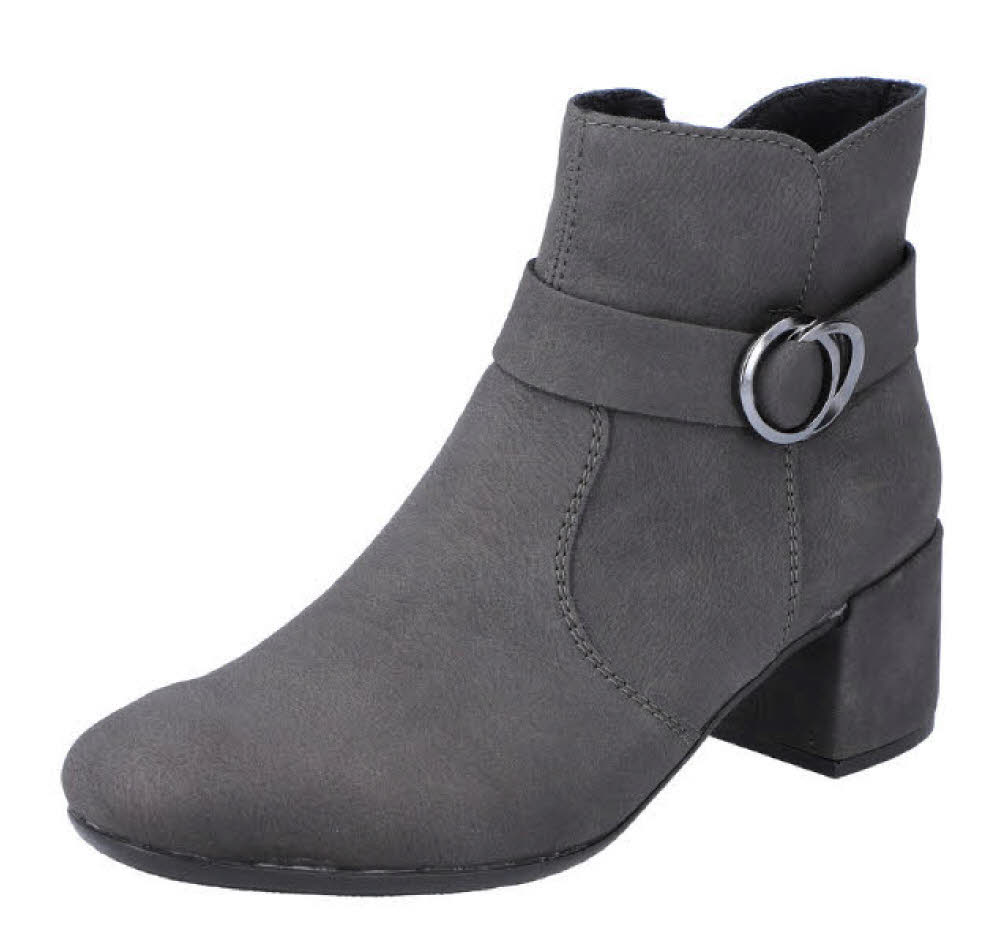 RIECKER Stiefelette Slipper ungefüttert HWK Damen grau