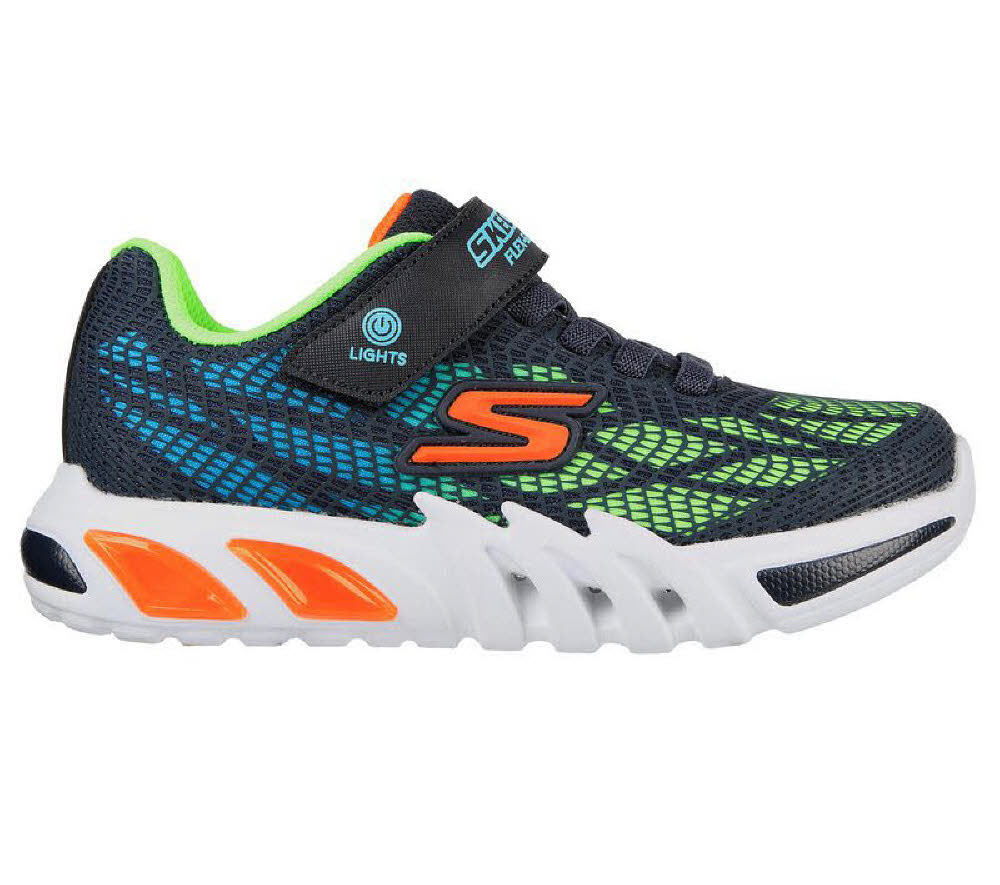 Skechers Flex-Glow-Elite Vorlo Sneaker Kinder blau grün NEU