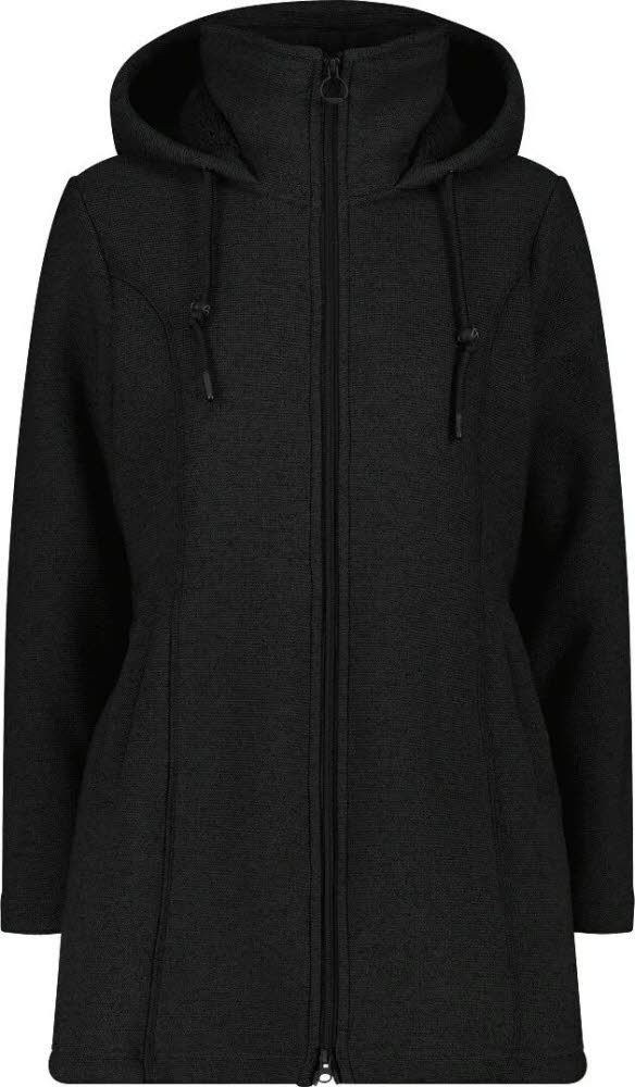 CMP WOMAN PARKA FIX HOOD Damen Mantel schwarz