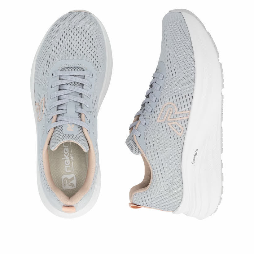 Rieker MELTON Damen Sneaker Halbschuhe hellgrau