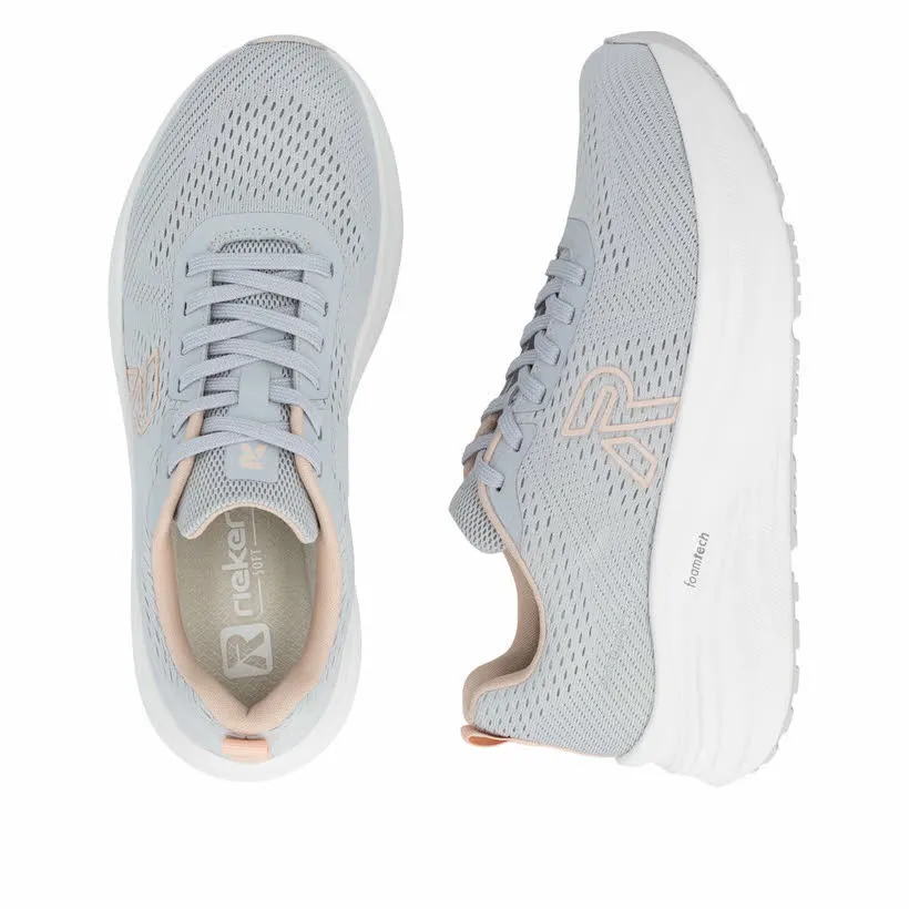Rieker MELTON Damen Sneaker Halbschuhe hellgrau