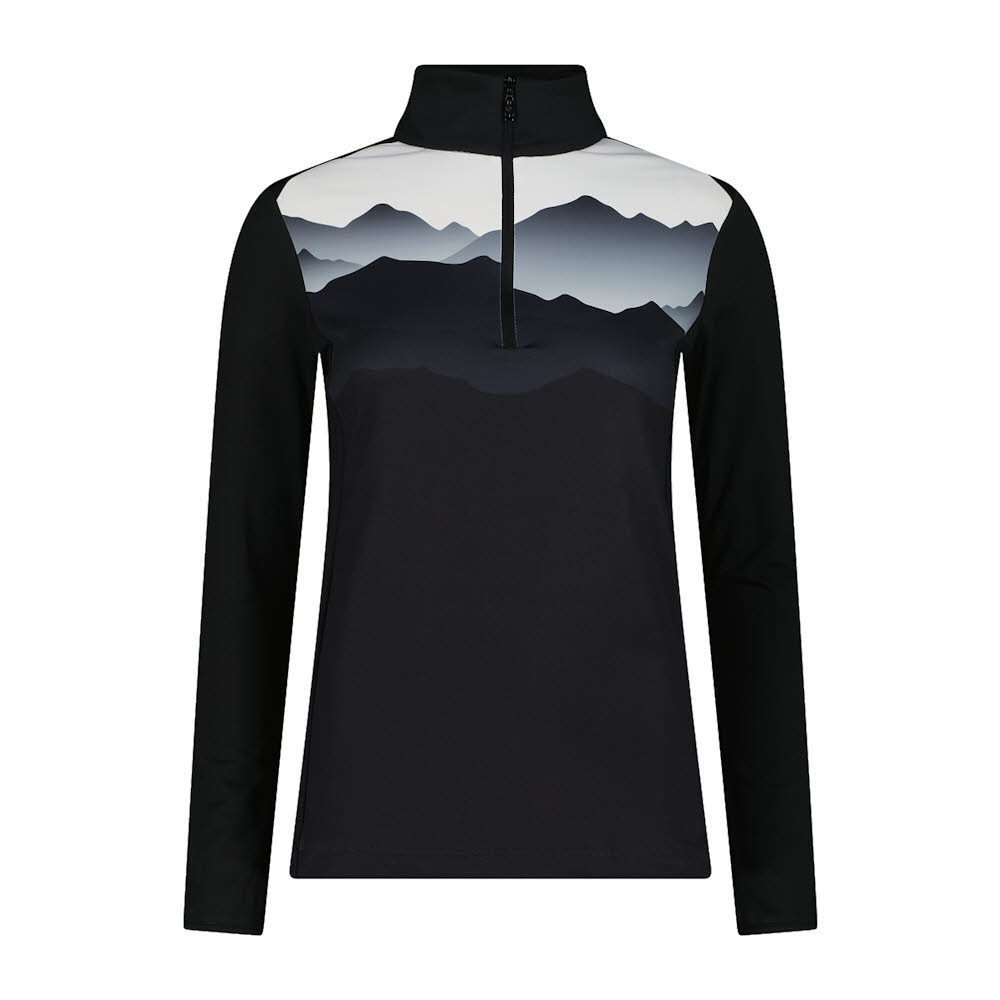 CMP Half-Zip-Fleeceshirt Skirolli Damen schwarz