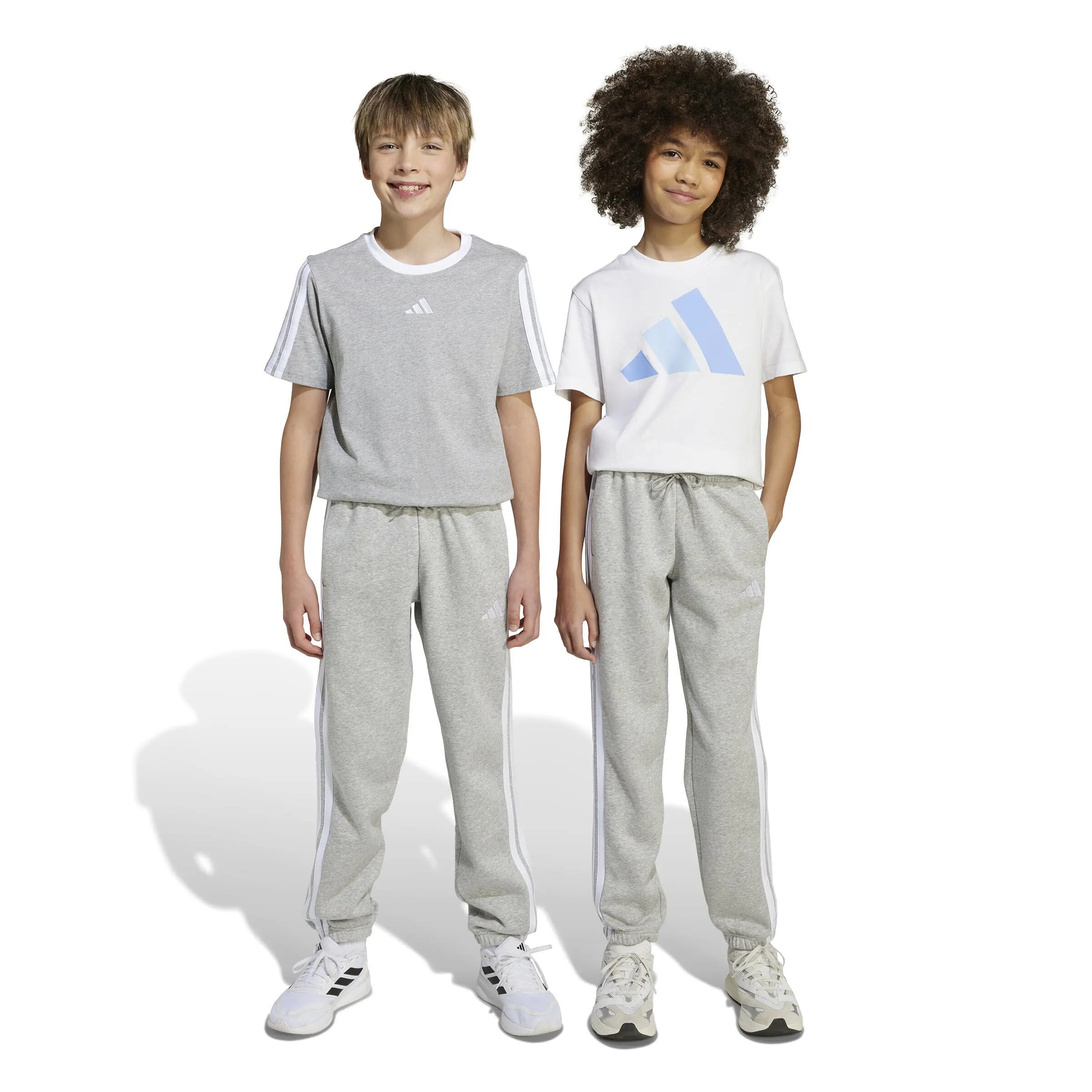 adidas Essentials Kinder Jogginghose grau/weiß
