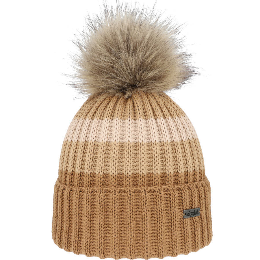 Eisglut Haileyl Merino Damen Wintermütze kamel
