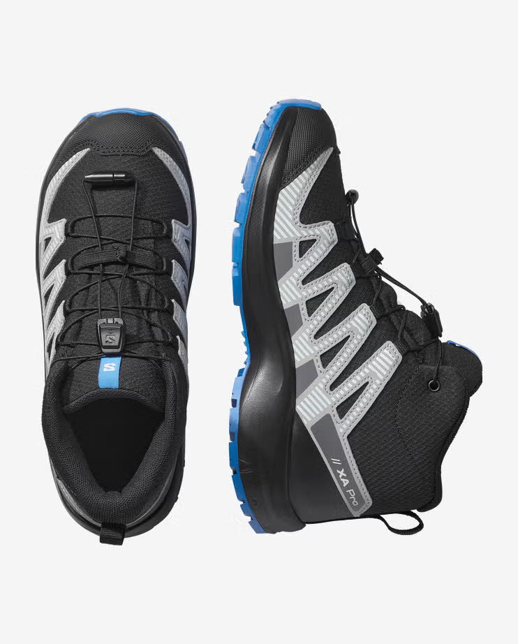Salomon XA PRO V8 MID WATERPROOF Jungen wasserdichte Wanderschuhe schwarz
