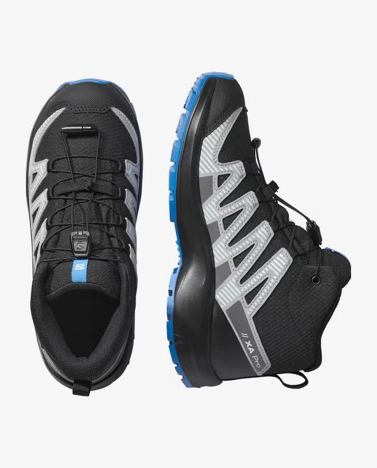 Salomon XA PRO V8 MID WATERPROOF Jungen wasserdichte Wanderschuhe schwarz