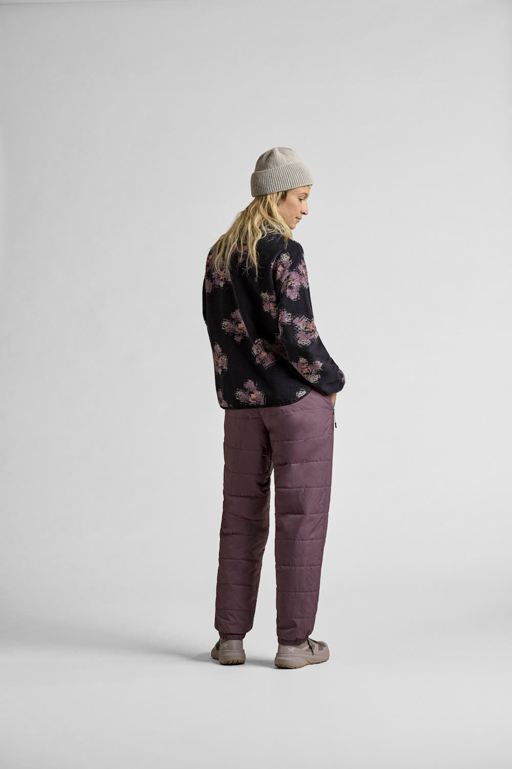 Maloja MeltinaM Printed Damen Fleccepullover Zipper schwarz