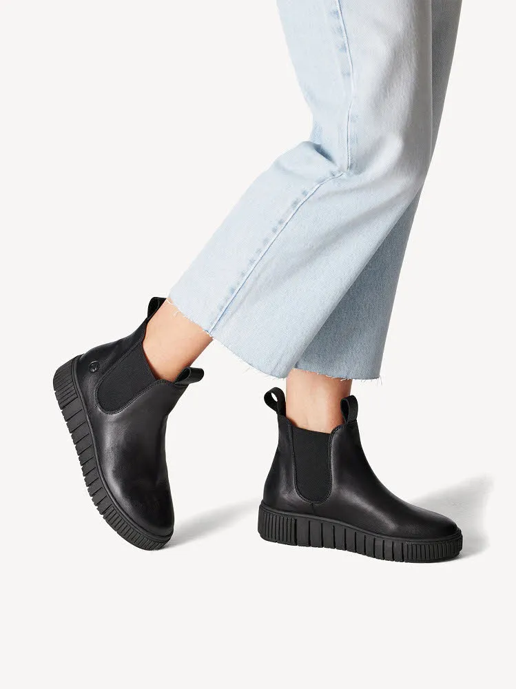 Tamaris Leder Chelsea Boot Damen Stiefel Stiefeletten schwarz