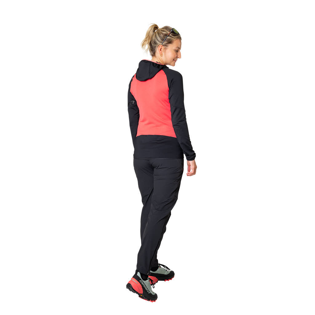 Dynafit Transalper Light Polartec® Hoody Fleecejacke Damen rotpink schwarz