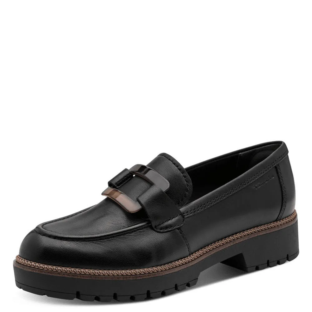Tamaris Damen Slipper Halbschuhe schwarz