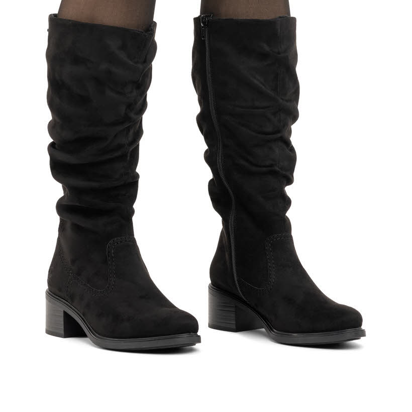 Rieker Stiefel Slipper Damen schwarz