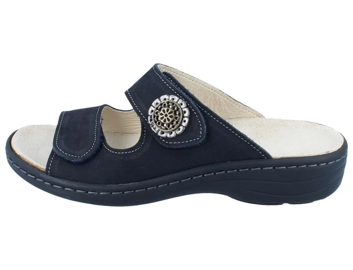 Beq-Pantl-Wörishf-30 Hausschuh Damen dunkelblau