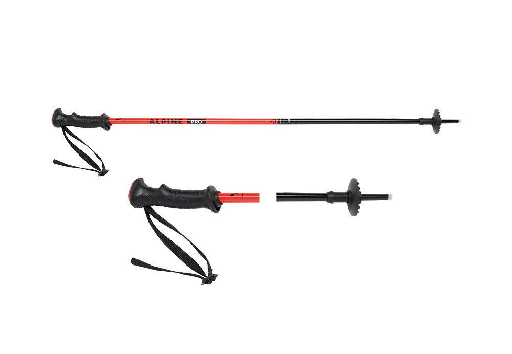 Witeblaze ALPINE PRO JR Kinder Skistöcke Ski Poles schwarz/rot