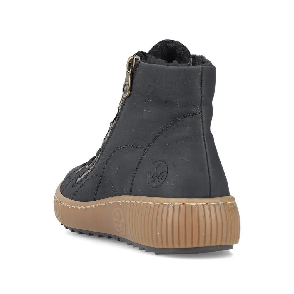 Rieker Damen Schnürstiefel Stiefeletten schwarz