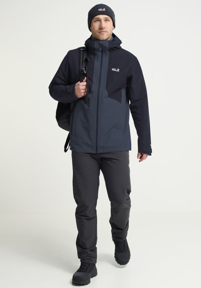 JACK WOLFSKIN HE STONETRAIL 3IN1 JKT M Herren Kombijacken midnight sky / blau
