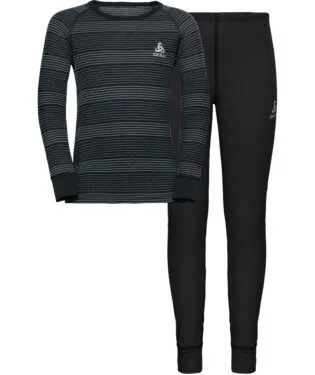 Odlo Set ACTIVE WARM KIDS Kinder Funktionsunterwäsche grau NEU