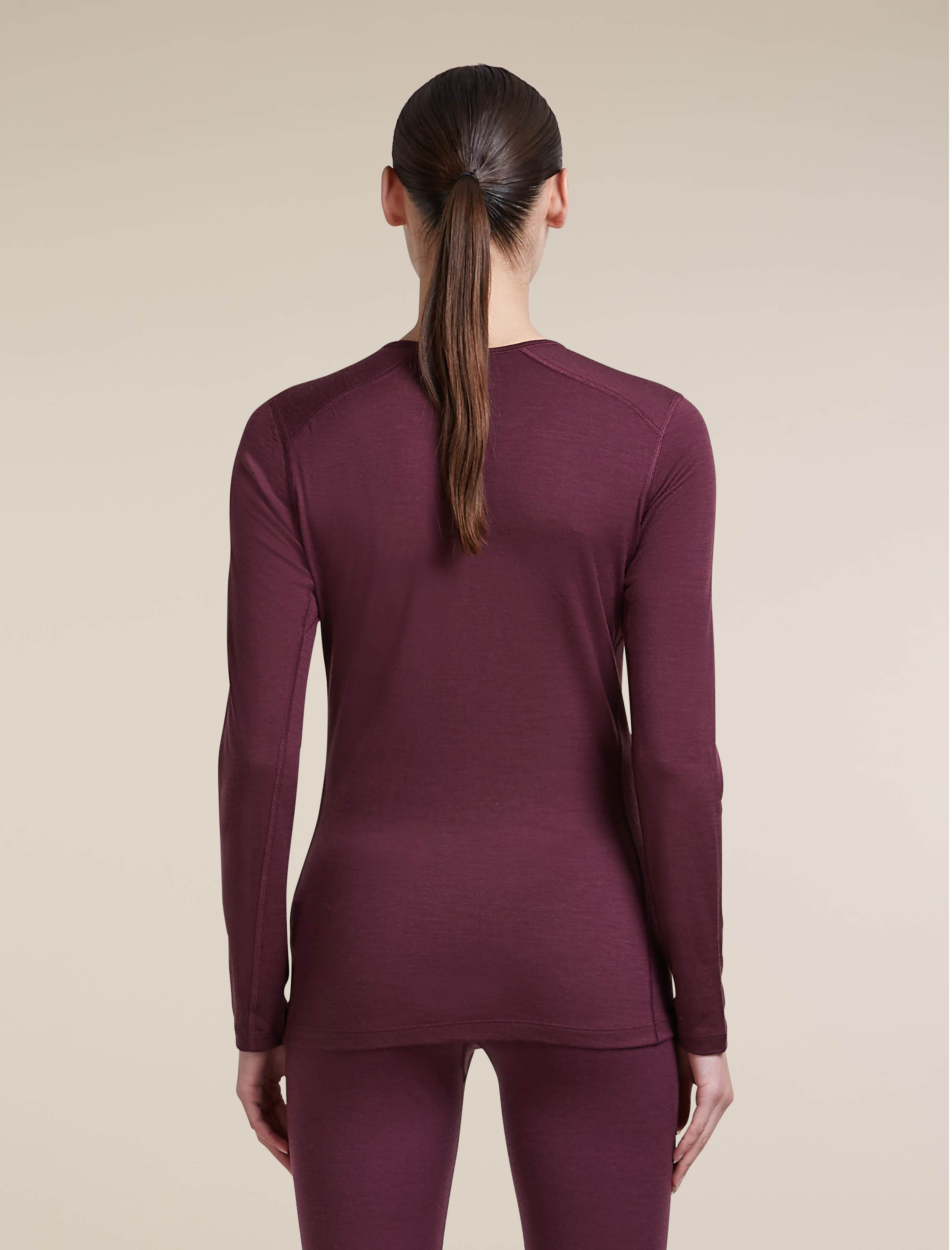 Icebreaker  W 200 Oasis LS Crewe Damen Baselayer rot