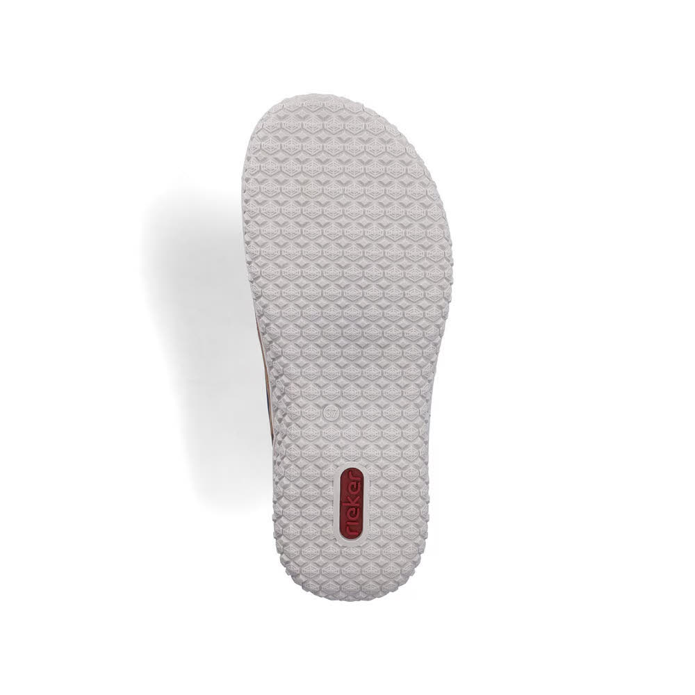 Rieker FSK Damen Pantoletten Hausschuhe Sandalen dunkelblau