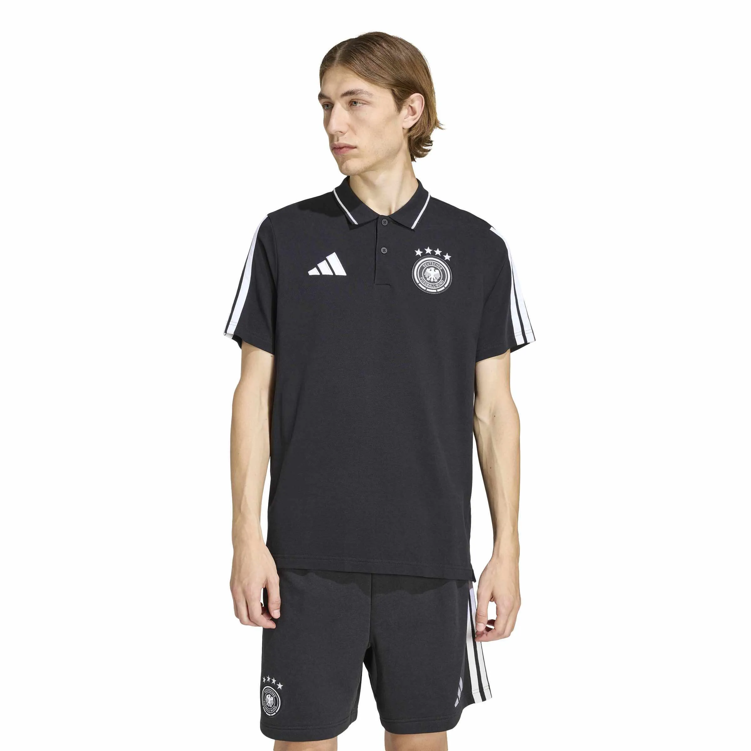 adidas DFB DNA Herren Poloshirt schwarz