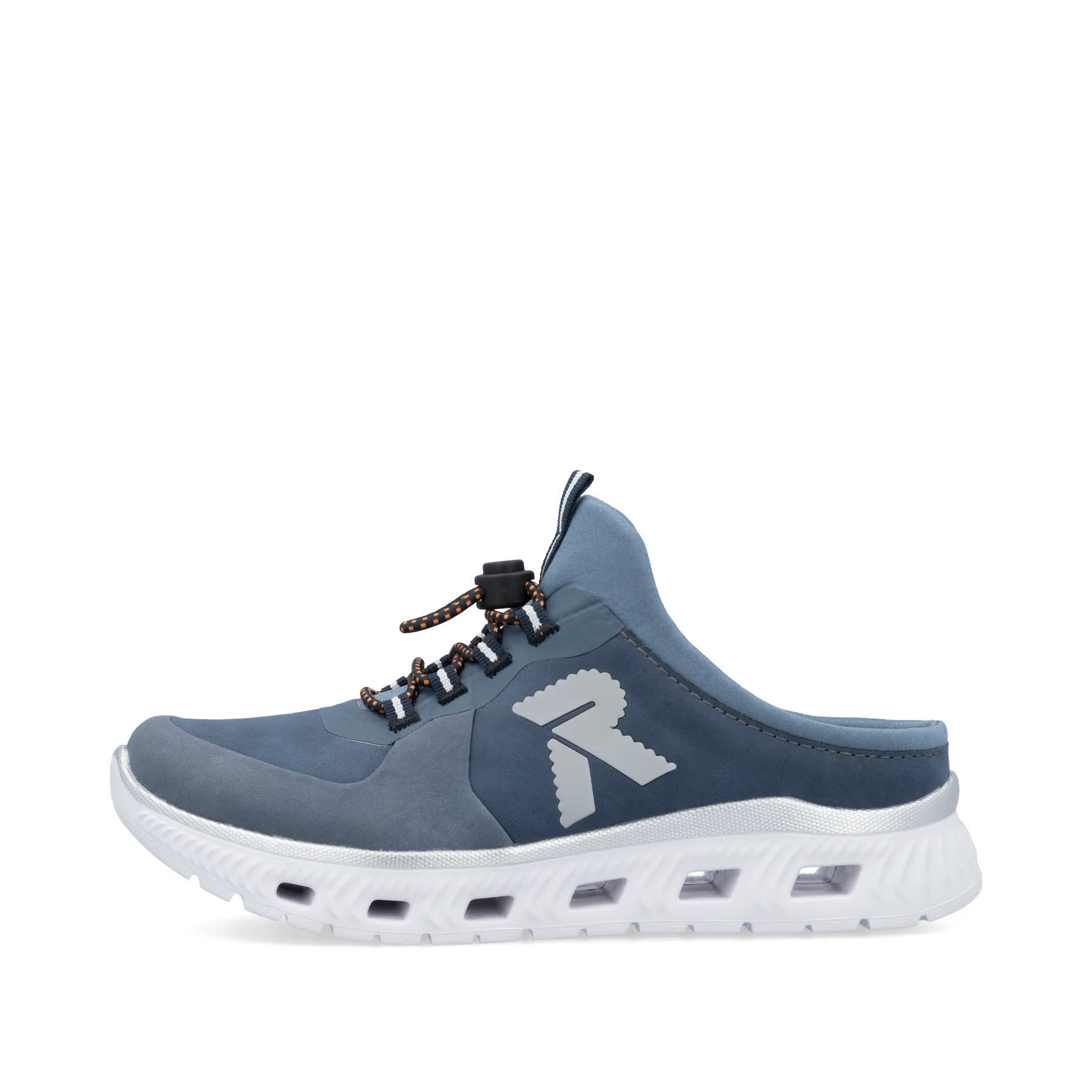 Rieker Damen Halbschuhe Clogs blau