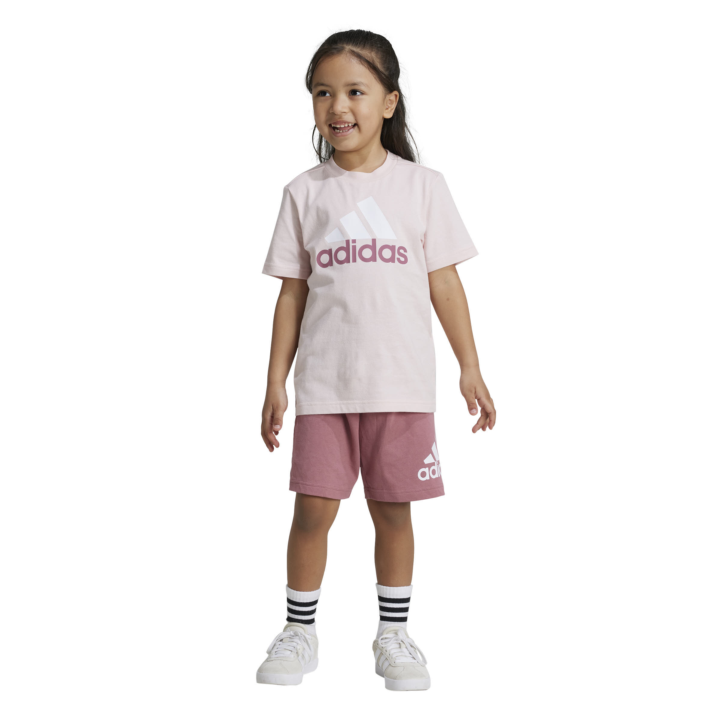adidas Essentials Logo T-Shirt und Shorts Set Kinder rosarot