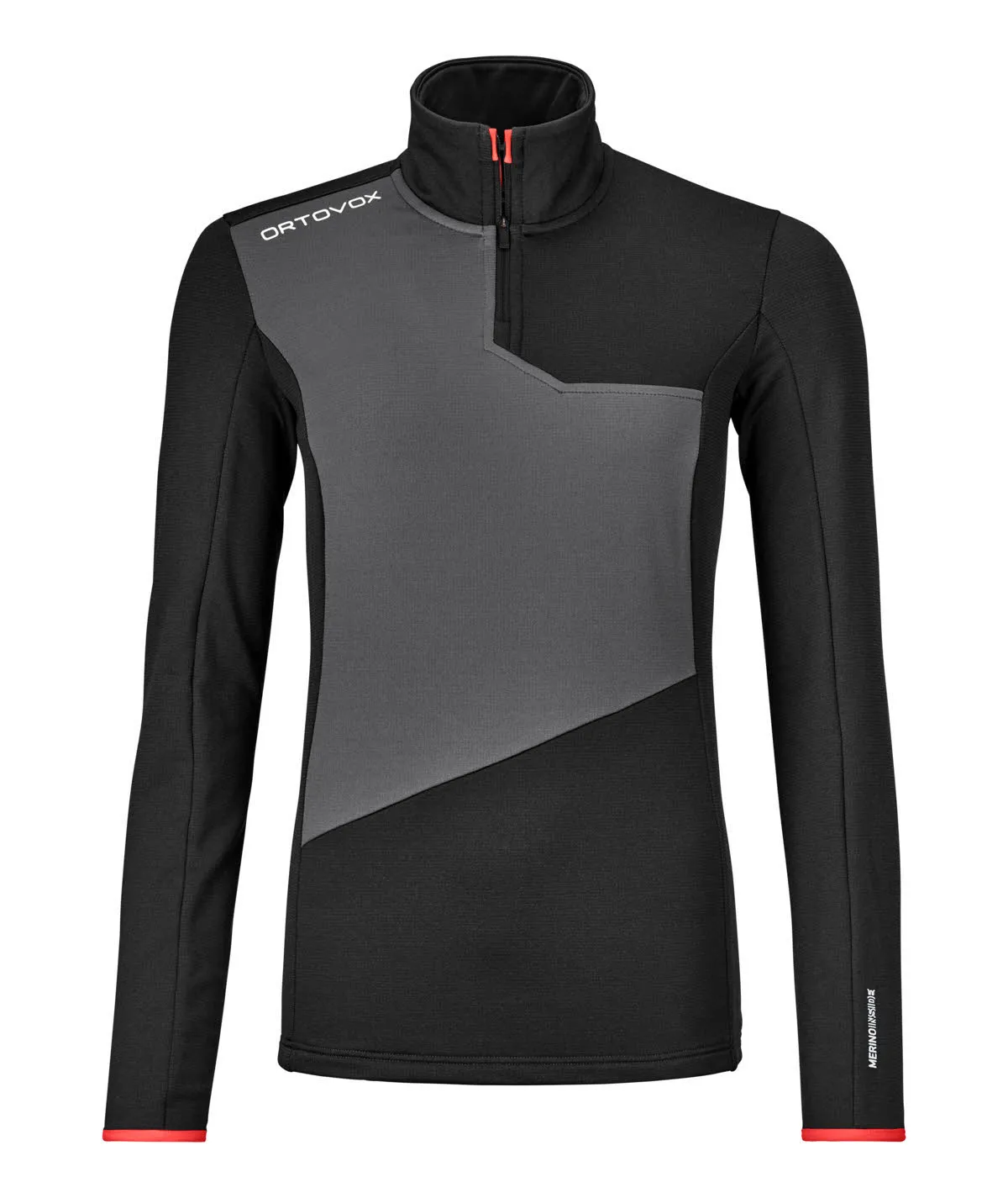 Ortovox Fleece Light Zip Neck W Damen Pullover Fleecesweatshirt schwarz
