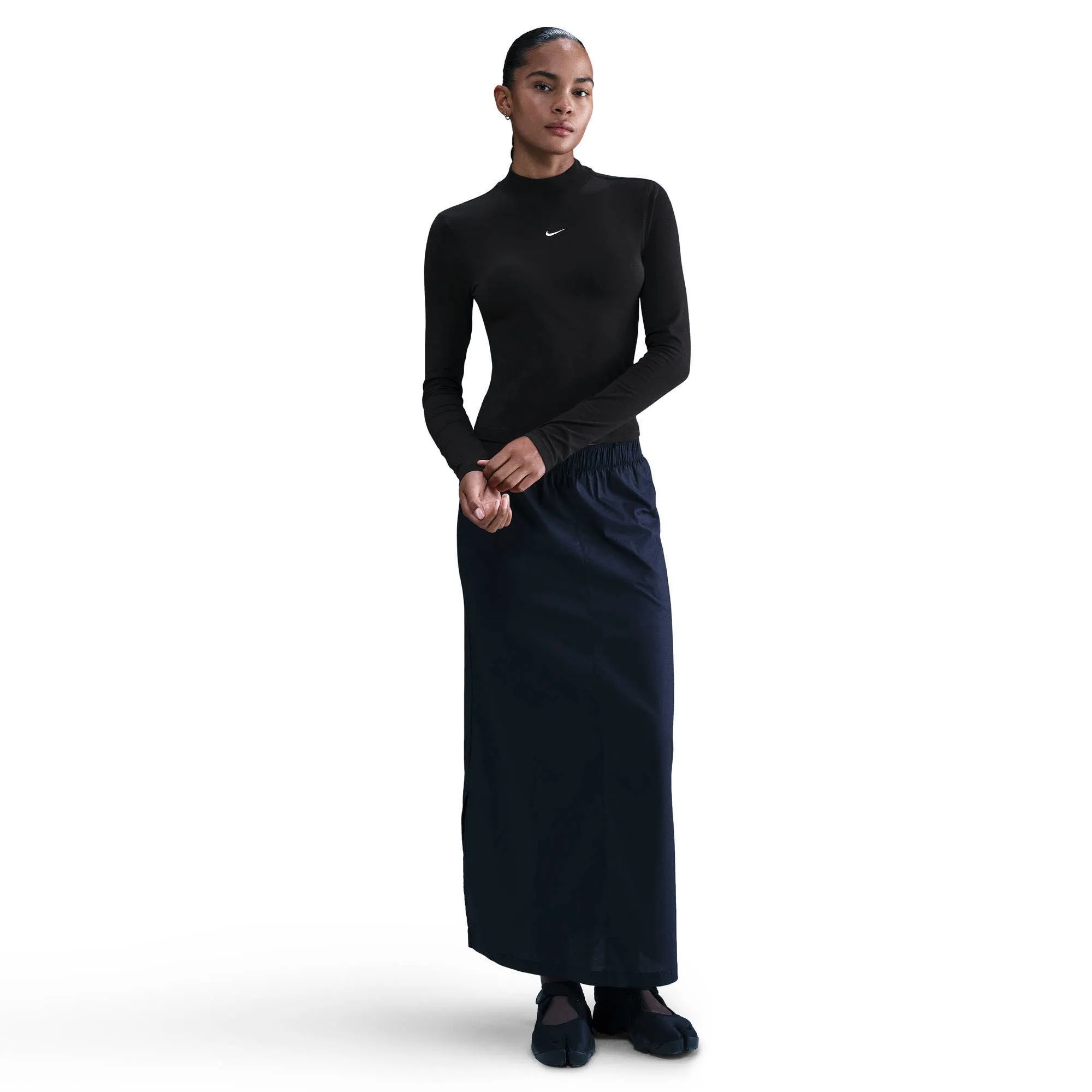 Nike Sportswear Chill Knit Longsleeve Damen schwarz