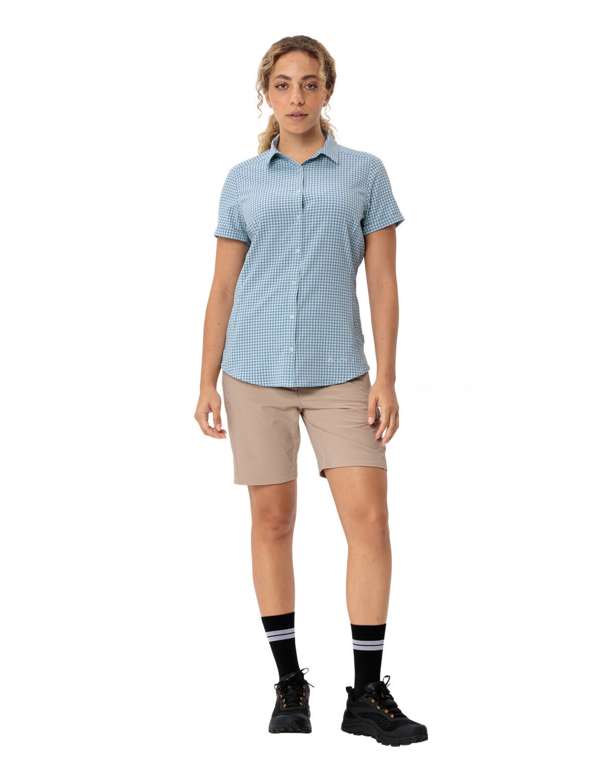 Vaude Seiland III Bluse Kurzarmbluse Damen blau