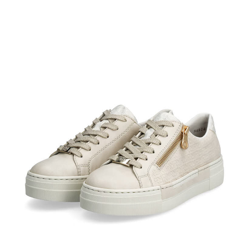 Rieker Damen Sneaker Modeschuhe Trendschuhe beige
