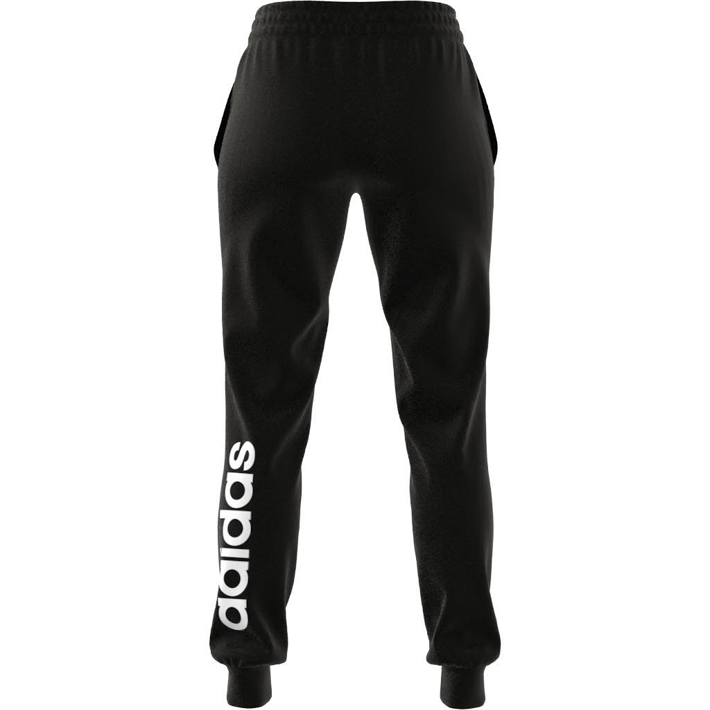 Adidas Essentials Linear French Terry Cuffed Hose Weitenregulierbar Baumwolle Damen Schwarz
