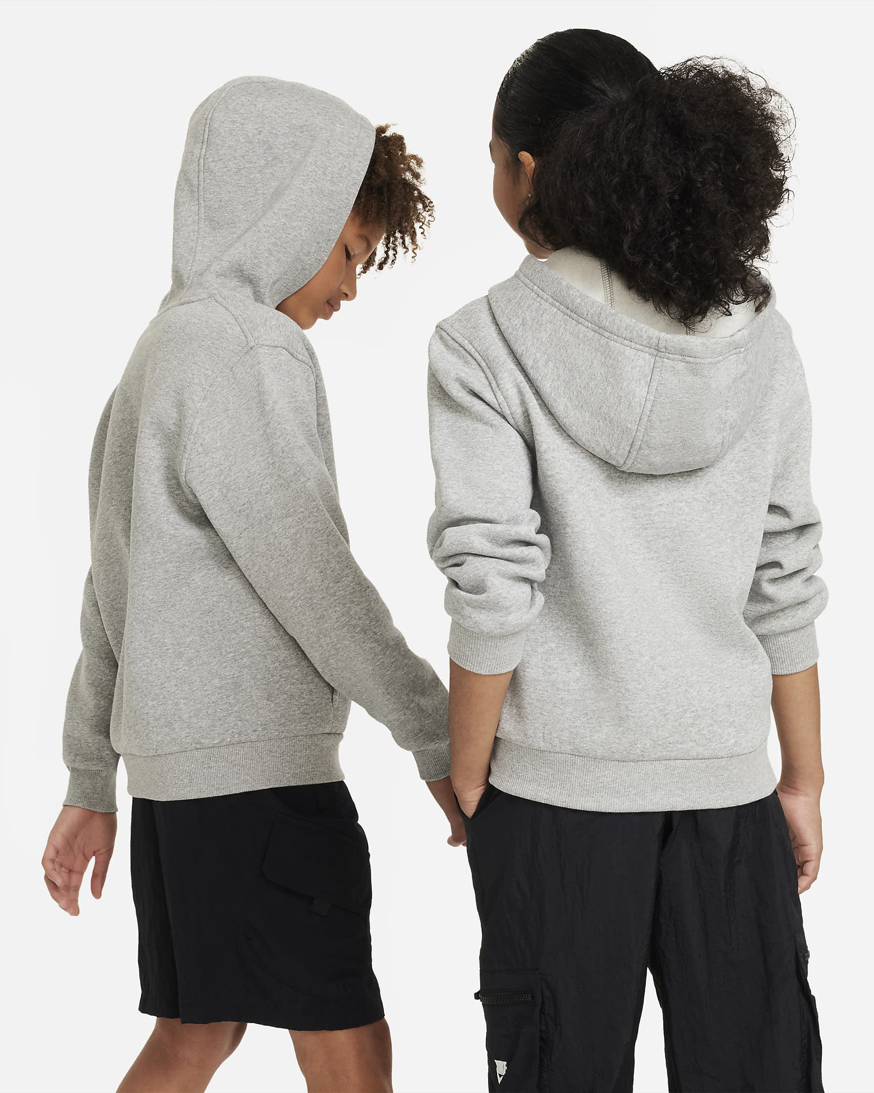 Nike Sportswear Club Fleece Kinder Kapuzenjacke Fleece-Jacke grau