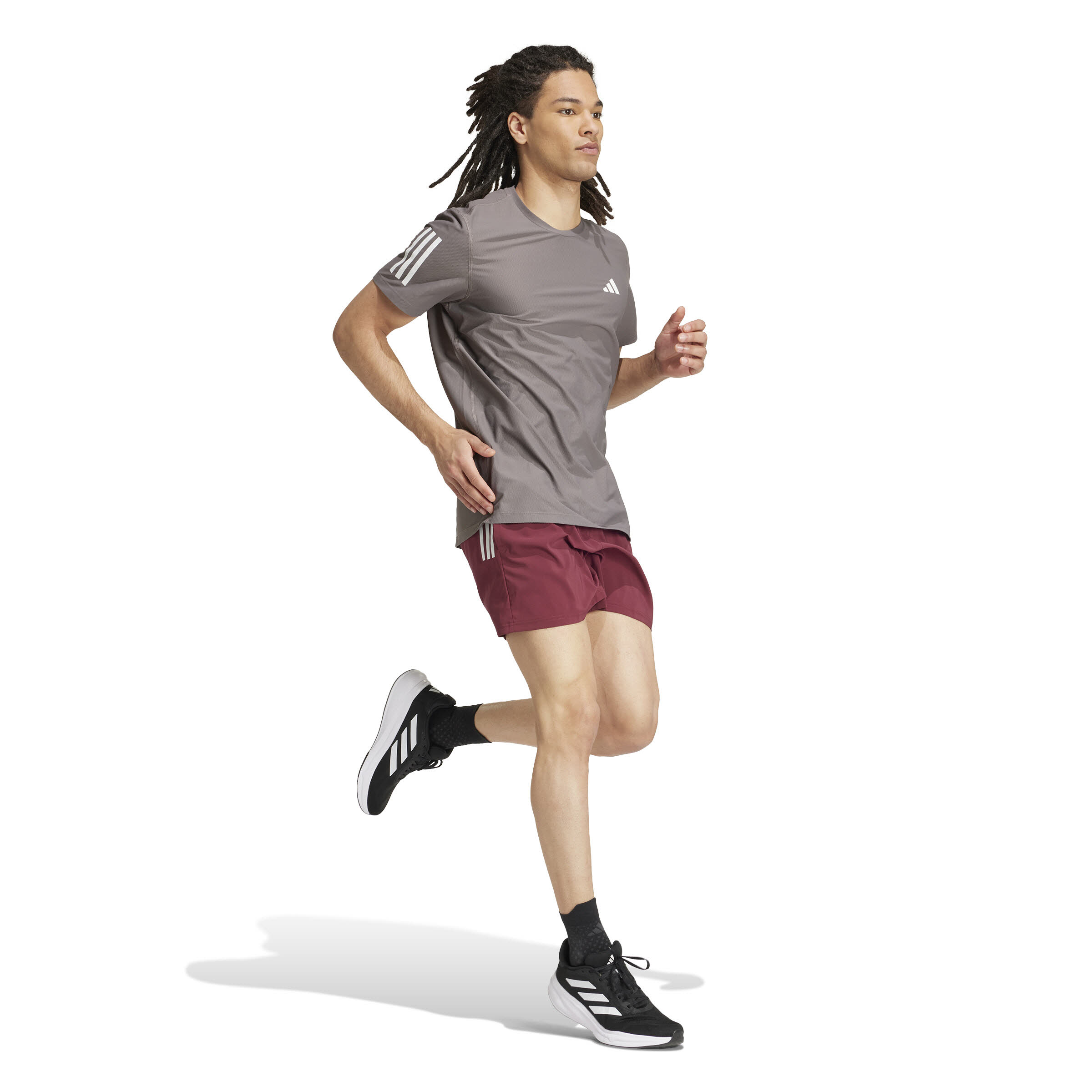 adidas Own the Run T-Shirt Sportshirt Herren grau