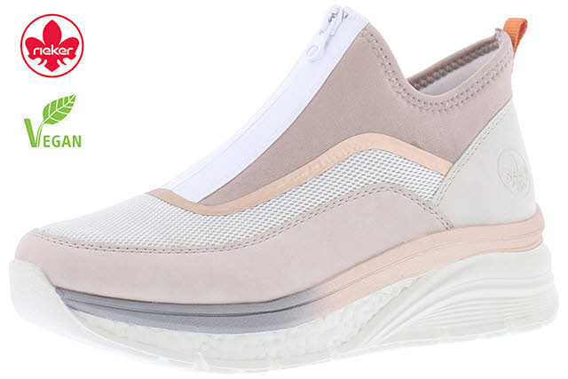 Rieker Damen Halbschuhe Sneaker rosa