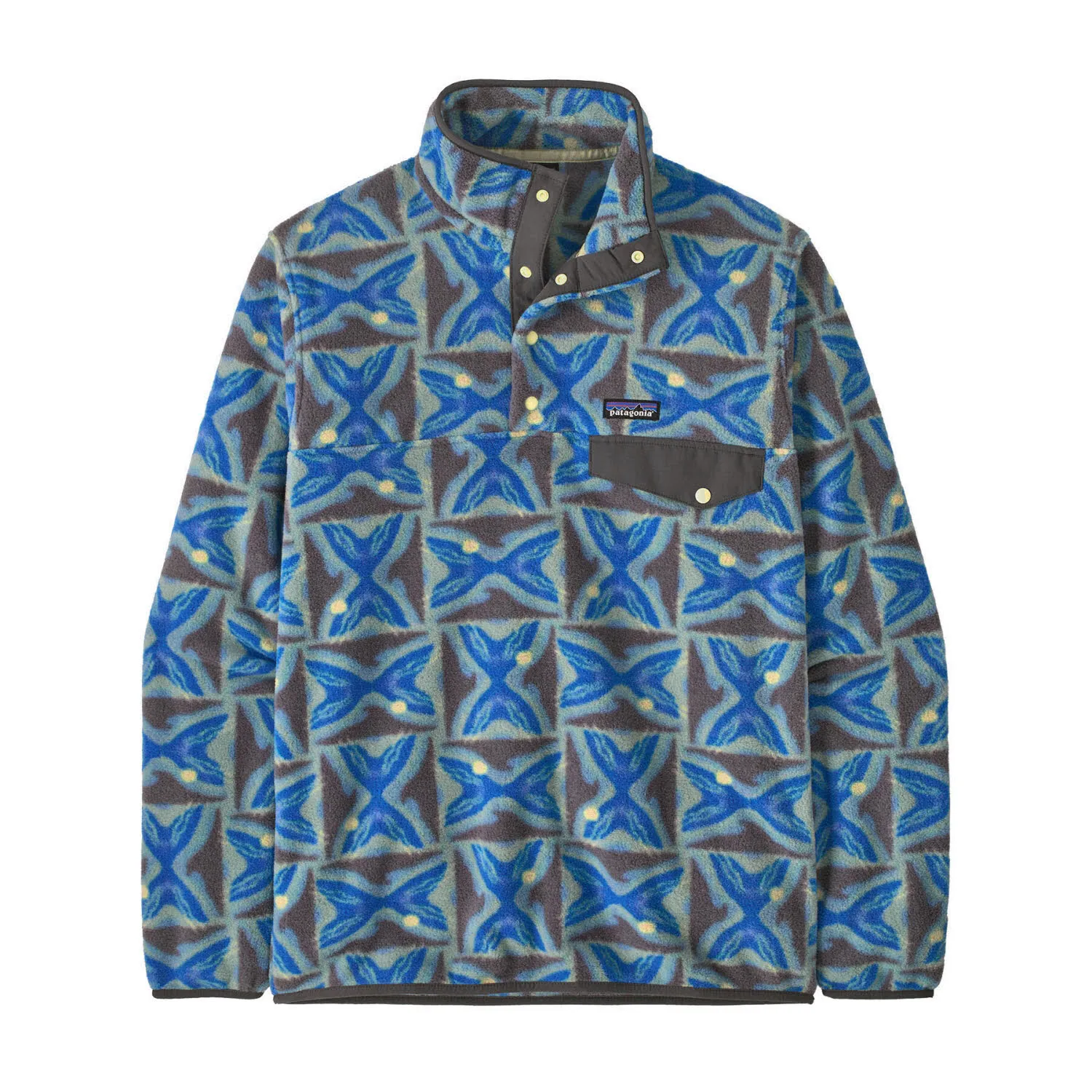 Patagonia Lightweight Synch Snap-T P/O Herren Fleecepullover blau/grau