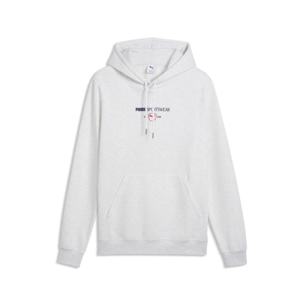 Puma CLASS Graphic Hoodie FL Herren Hoodie Kapuzenpullover white glow heather