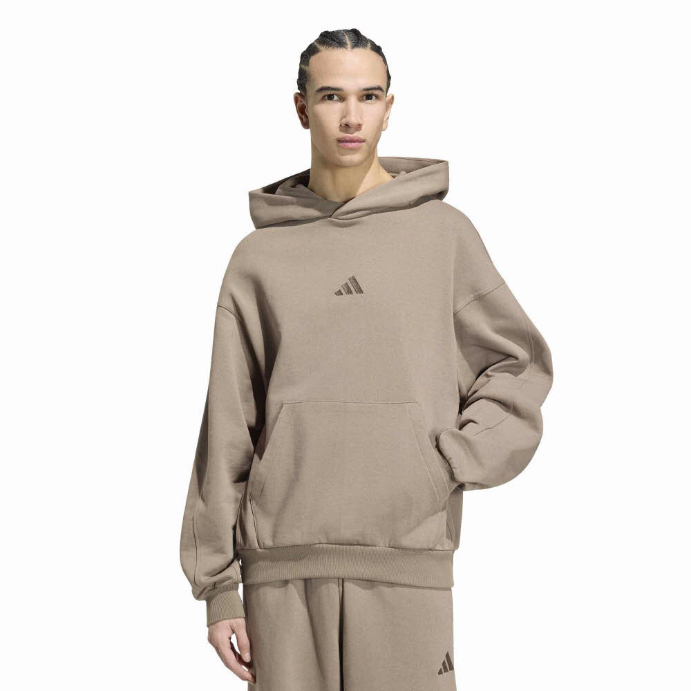 adidas KIT HOODIE Herren Kapuzenpullover khaki six