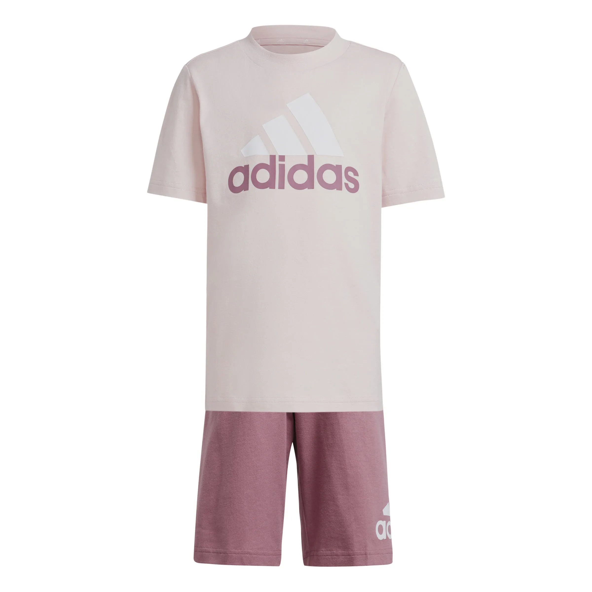 adidas Essentials Logo T-Shirt und Shorts Set Kinder rosarot