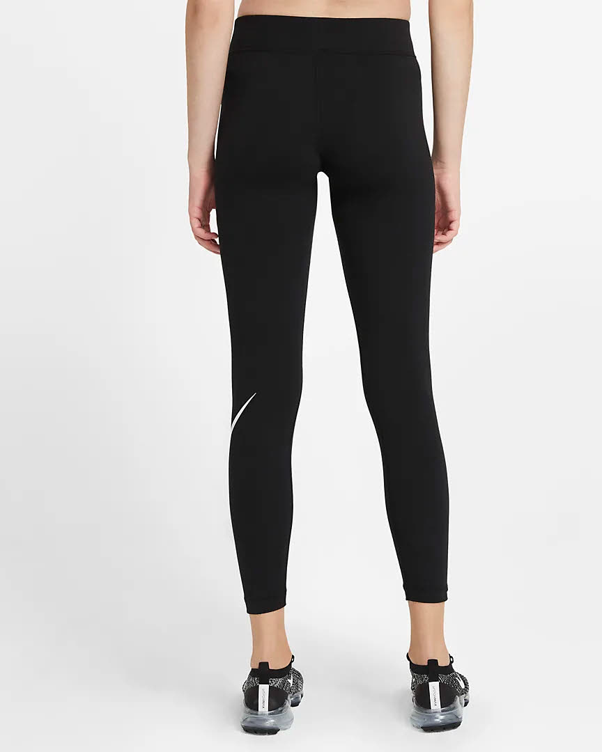 NIKE SPORTSWEAR ESSENTIAL Damen Sporttights Lauftights schwarz/weiß NEU