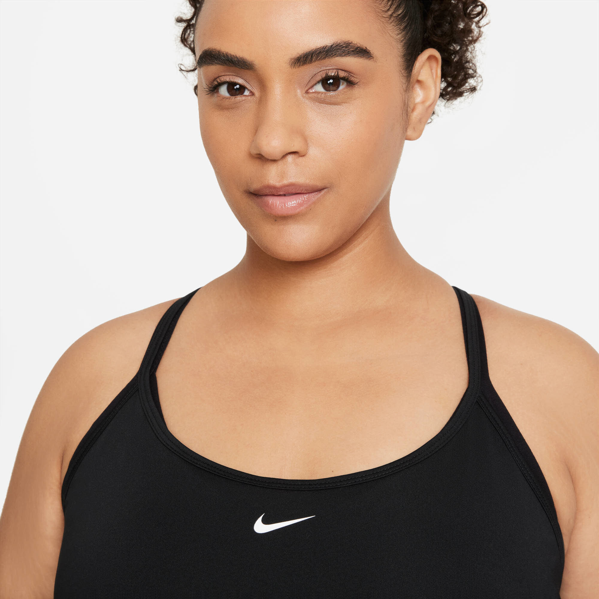 Nike Dri-Fit One Elastika Standard Fit Sporttop Trainingstop Damen schwarz